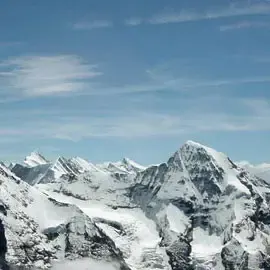 Airplane sightseeing flight Eiger Mönch Jungfrau