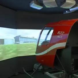 Robinson R22 helicopter flight simulator